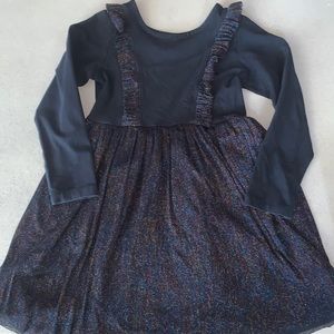 Hanna Andersson girls size 110 5T black shimmer dress